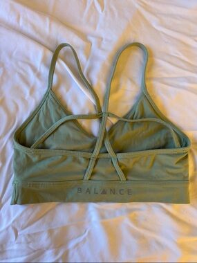 Balance Athletica Sage Green Strappy Sports Bra